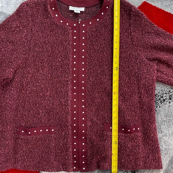CD Daniels Fuzzy Texture Zip Front Jacket Sz 2X - Picture 5 of 6